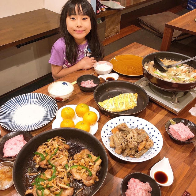晩御飯はマグロのたたきです！！