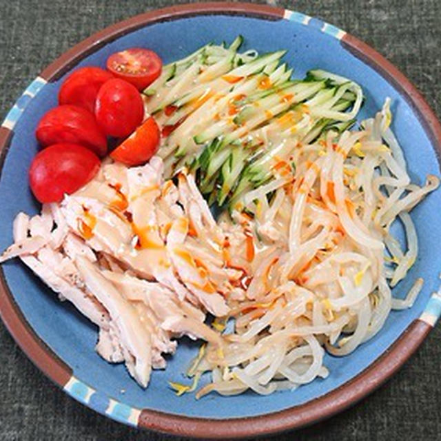 鶏むね肉と野菜の中華風サラダ