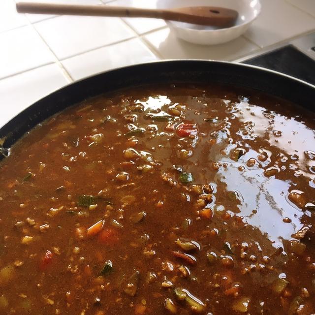 野菜たっぷ〜りなキーマカレーが食べたくなります！