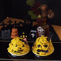 ハロウィンに♡オーブン不要。レンチンスポンジで作るジャックオーランタンケーキヽ(*´∀｀)