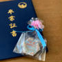 卒業の記念に桜と青空のクッキー。