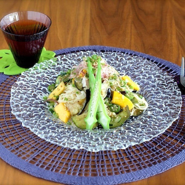 《レシピ》水茄子と夏野菜たっぷりの和風カッペリーニ（追記でクックパッドレシピ載せました）