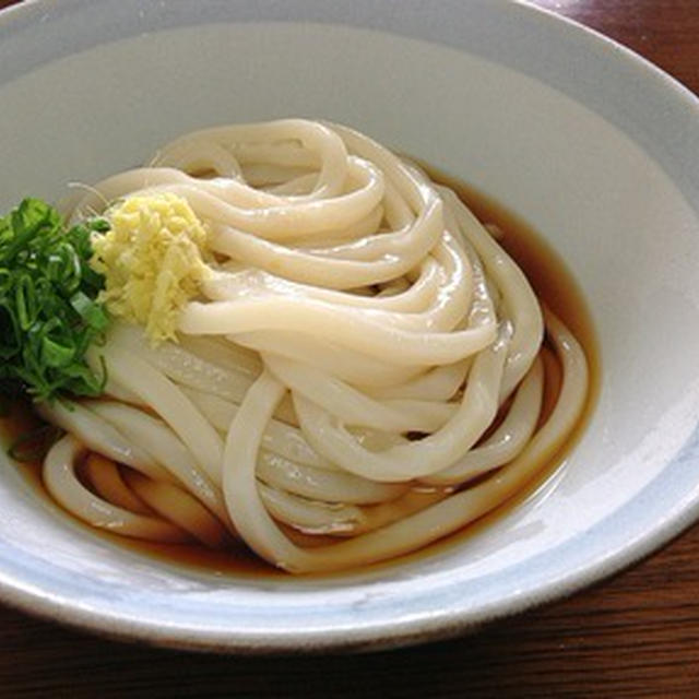 今朝の麺は「冷やぶっかけうどん」