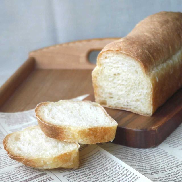【うちレシピ】のんびり作る★こねないミニ山型パン