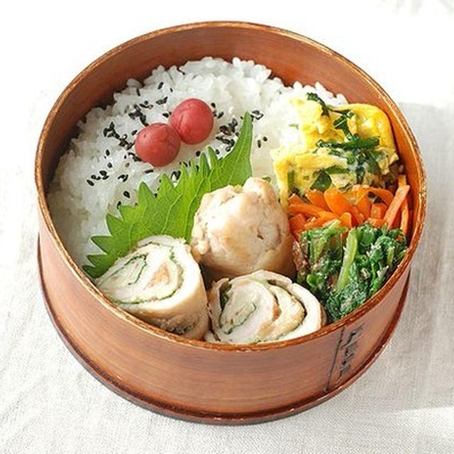 ◆ささみの梅シソチーズロール弁当