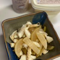 イカ大根の牡蠣だし醤油炒め焼き