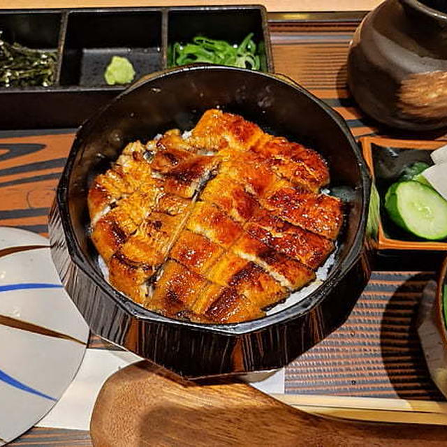 テレビに悩みつつ、鰻を食べる