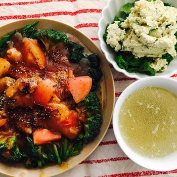 鶏ムネ肉のトマトオイスターソース煮 の 日 ！