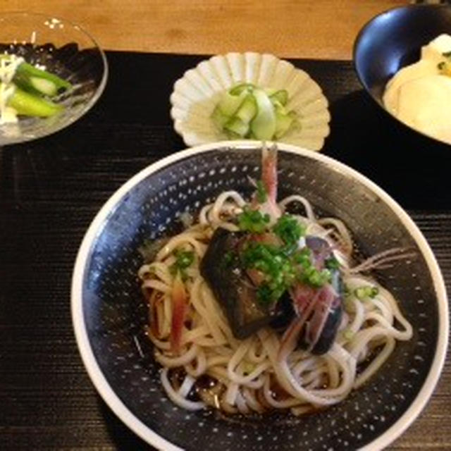 茄子の揚げ煮びたしうどん