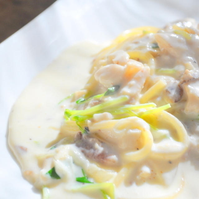 ◇鱒のクリームソースパスタ◇