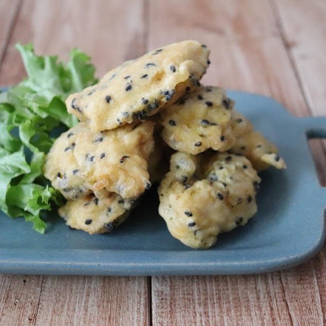 クックパッド節約レシピ＊黒ごまフリッター