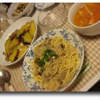 和風きのこスパをつくります。（調理編）