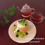<おうちカフェ>HM&ヨーグルトde簡単ふわふわ♡マスカットたっぷりパンケーキ♡とビストロコラボ