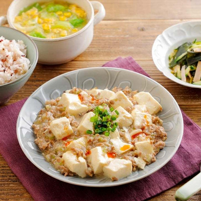 ＼これだけは覚えておきたい! /【「作りおき肉みそ」で麻婆豆腐 献立】