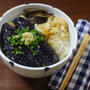 余った素麺で作った 香ばしい揚げ茄子と甘辛椎茸のにゅうめん