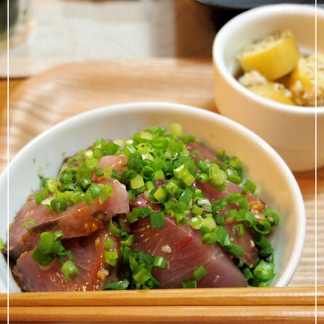 鰤の醤油麹和え丼　