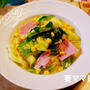 「だし」で作る春パスタ♪ Spring Dashi Pasta