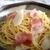 はやと瓜とベーコンのパスタ
