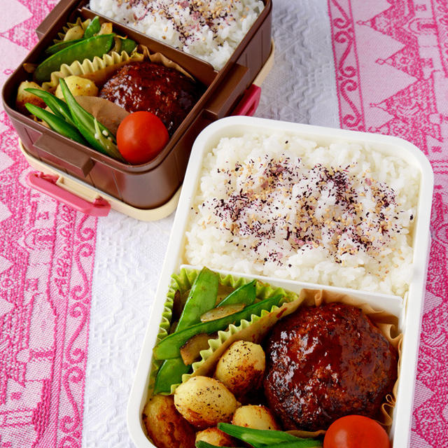 【今日のおべんと】ハンバーグ弁当
