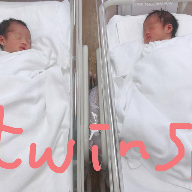 双子が産まれました♡一卵性の女の子２人