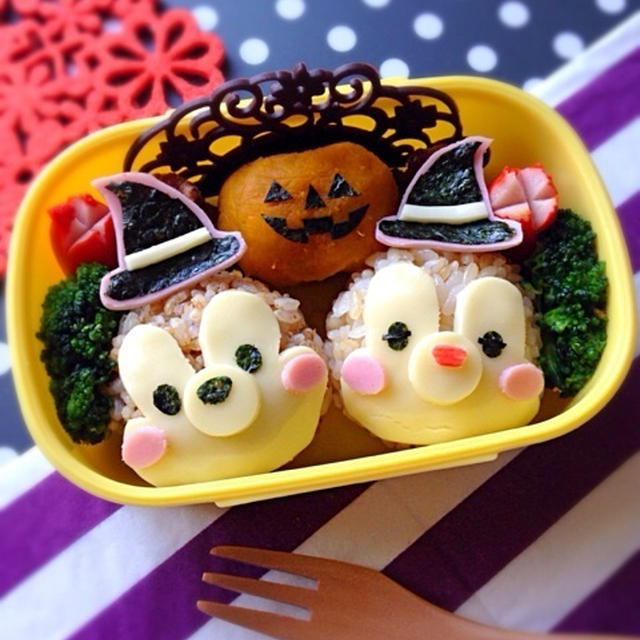 キャラ弁 チップとデール ハロウィンだよ By ザッキー さん レシピブログ 料理ブログのレシピ満載