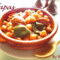 ヒヨコ豆のチョリソ入りスペインのタパス料理