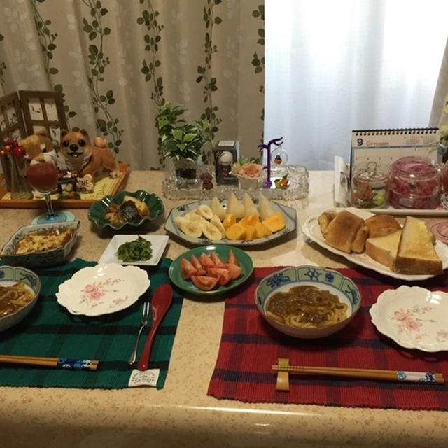 休日のモリモリ朝食