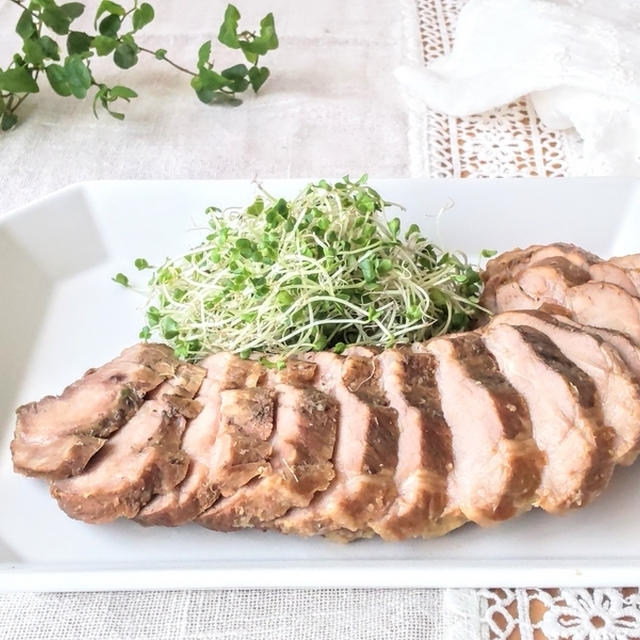 【低温調理】豚塊肉で『黒酢でさっぱり煮豚』美肌レシピ