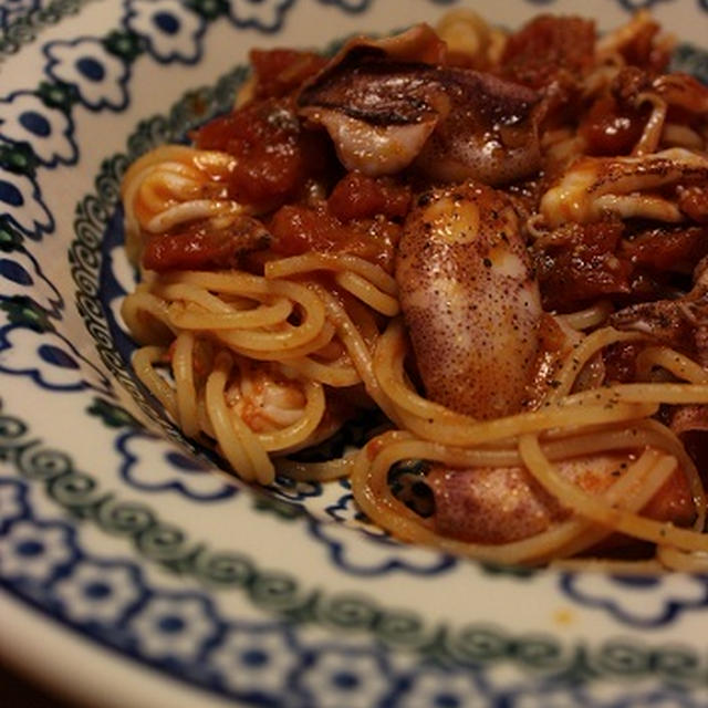 ひいかのトマトパスタ