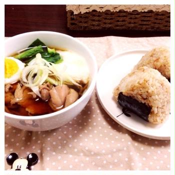 朝ごはん＆夜ごはん★肉そばとラタトゥイユ