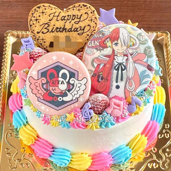 乳製品不使用☆『ワンピース』ウタのケーキ♪