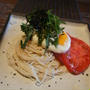 温玉素麺、スペアリブのポットロースト　レモンオリーブソース。食器のご紹介～奥田章さんの世界～