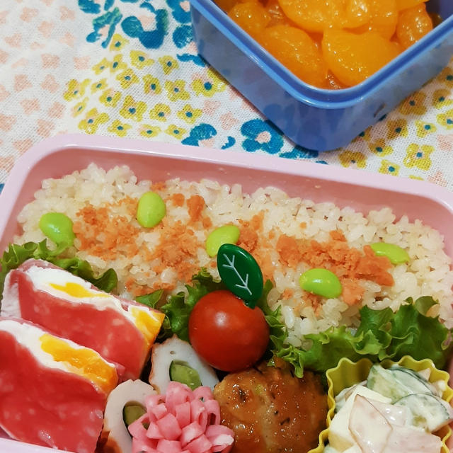 学童弁**安定のハムエッグ