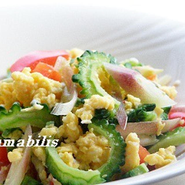 朝時間.jp『今日のイチオシ朝ごはん』にありがとうございます♪「ゴーヤのカラフル野菜炒め」