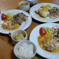 昨夜は鶏のガーリックバターソテー　チーズ乗せなど