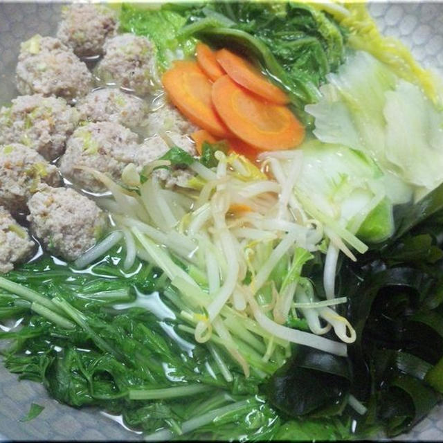 金胡麻にんにくレシピ（鶏つみれ鍋）