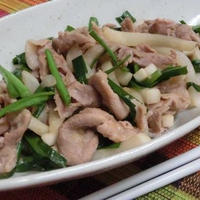 花椒塩でアジアン♪　豚こまとジューシーかぶのオイスター炒め
