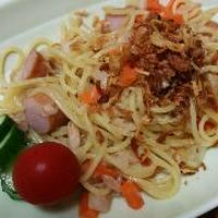 ガドツナニンタマサラダとそのパスタ