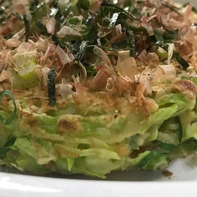 めんつゆで美味しい野菜のお好み焼き