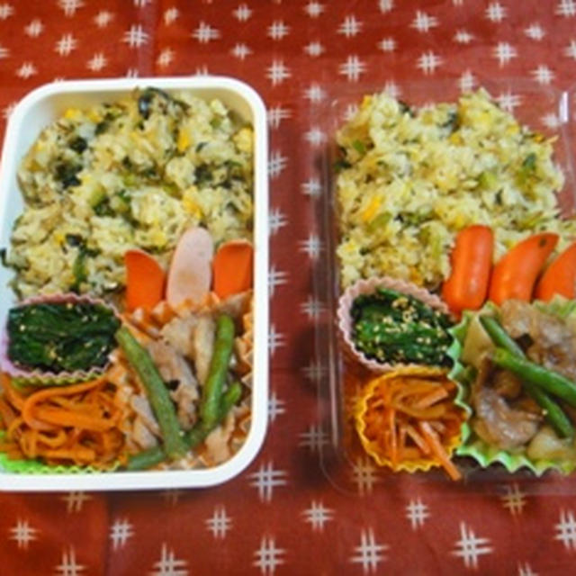 ２月６日　じゃこと大根葉の炒飯　～　メタボダーリン　＆　男子高校生弁当