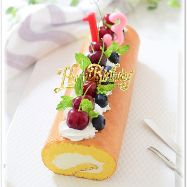 13回目の誕生日☆ロールケーキ