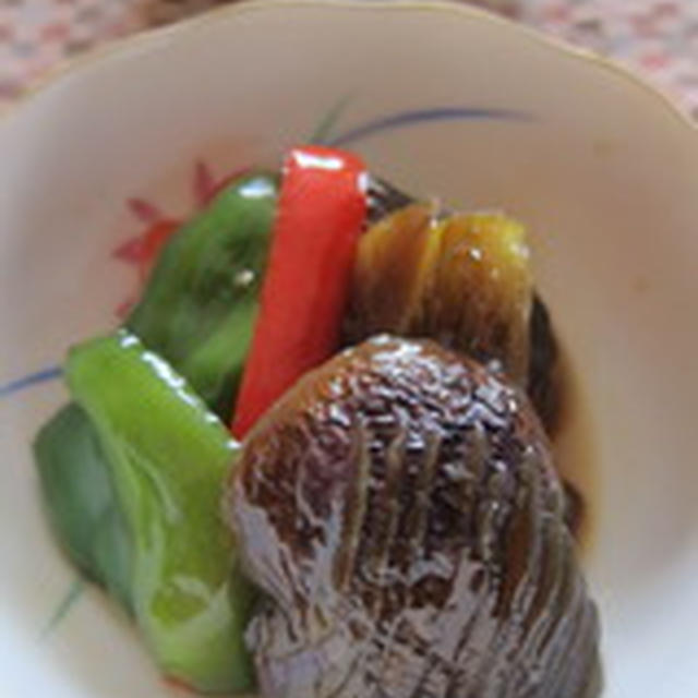「茄子と２色ピーマンの煮物」