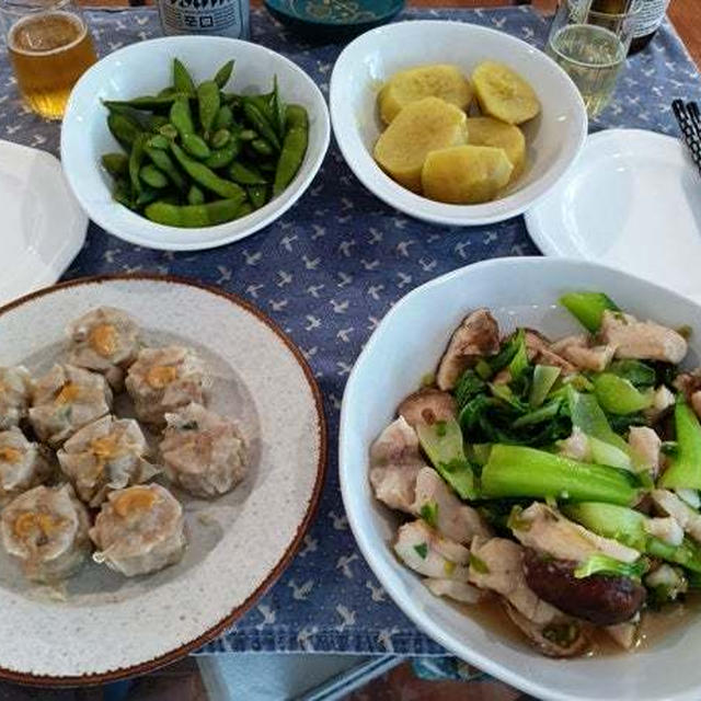 ３０年も使ったビールグラスが新規交代 ～ 鶏もも肉ネギ塩炒め