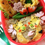 春！きりんさん弁当。裏と表。