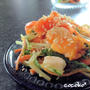 水菜とにんじんと卵のナムル風シャキシャキサラダ