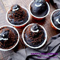ハロウィンに！ブラックココアカップケーキ♡【#簡単レシピ#ハロウィン】