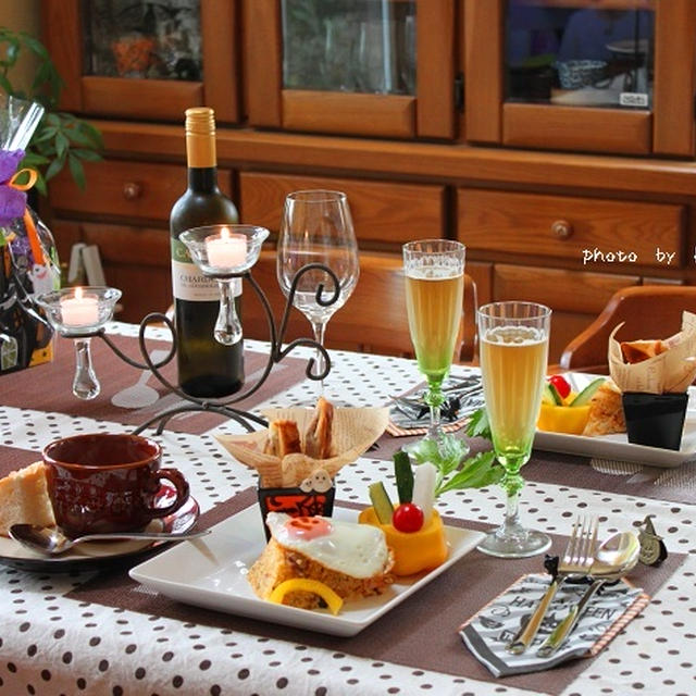 「Rie's　home」　&　可愛いハロウィンランチ