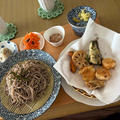 夫が大喜びのおうちで天ざるランチ♪