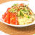 野菜たっぷり〜キュウリとカニかまのもずくサラダの冷やし中華。