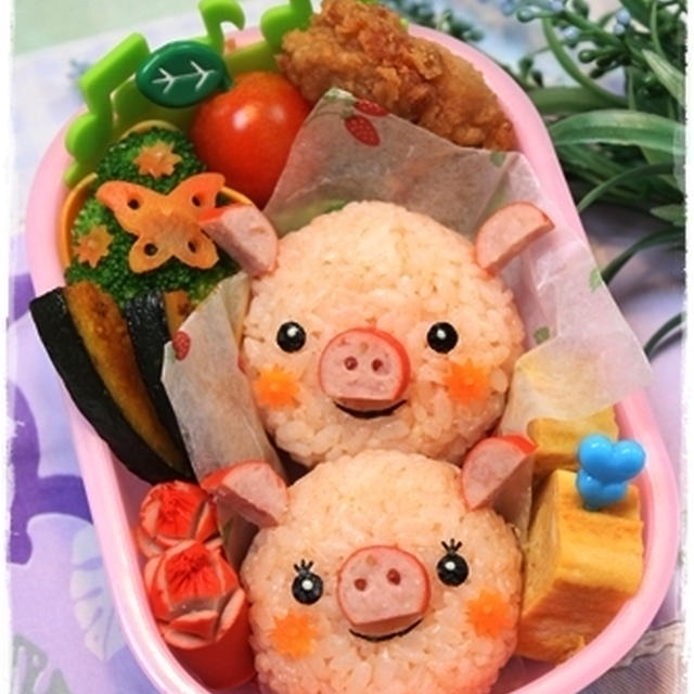 ブタちゃんツインズのお弁当♪
